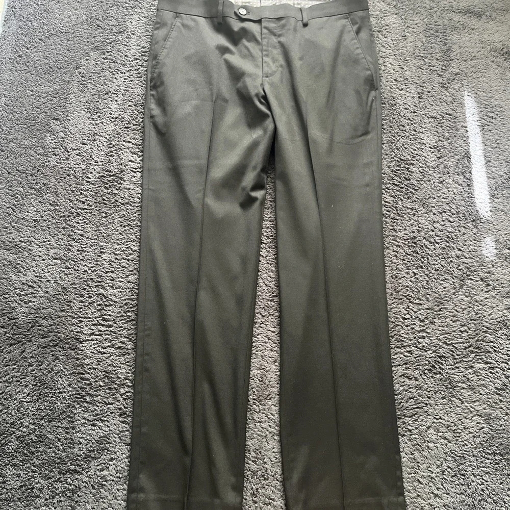 lauren ralph lauren trousers men's 34X30 black total comfort poly blend business